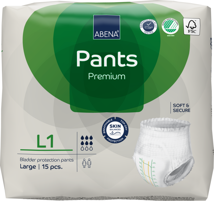 Abena Adult Diaper Pants Size L1 15Pcs